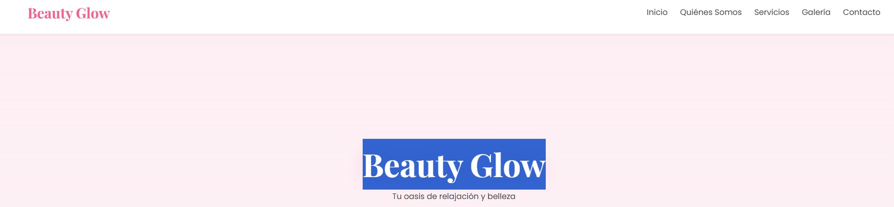 Logo de Beauty Glow en rosa